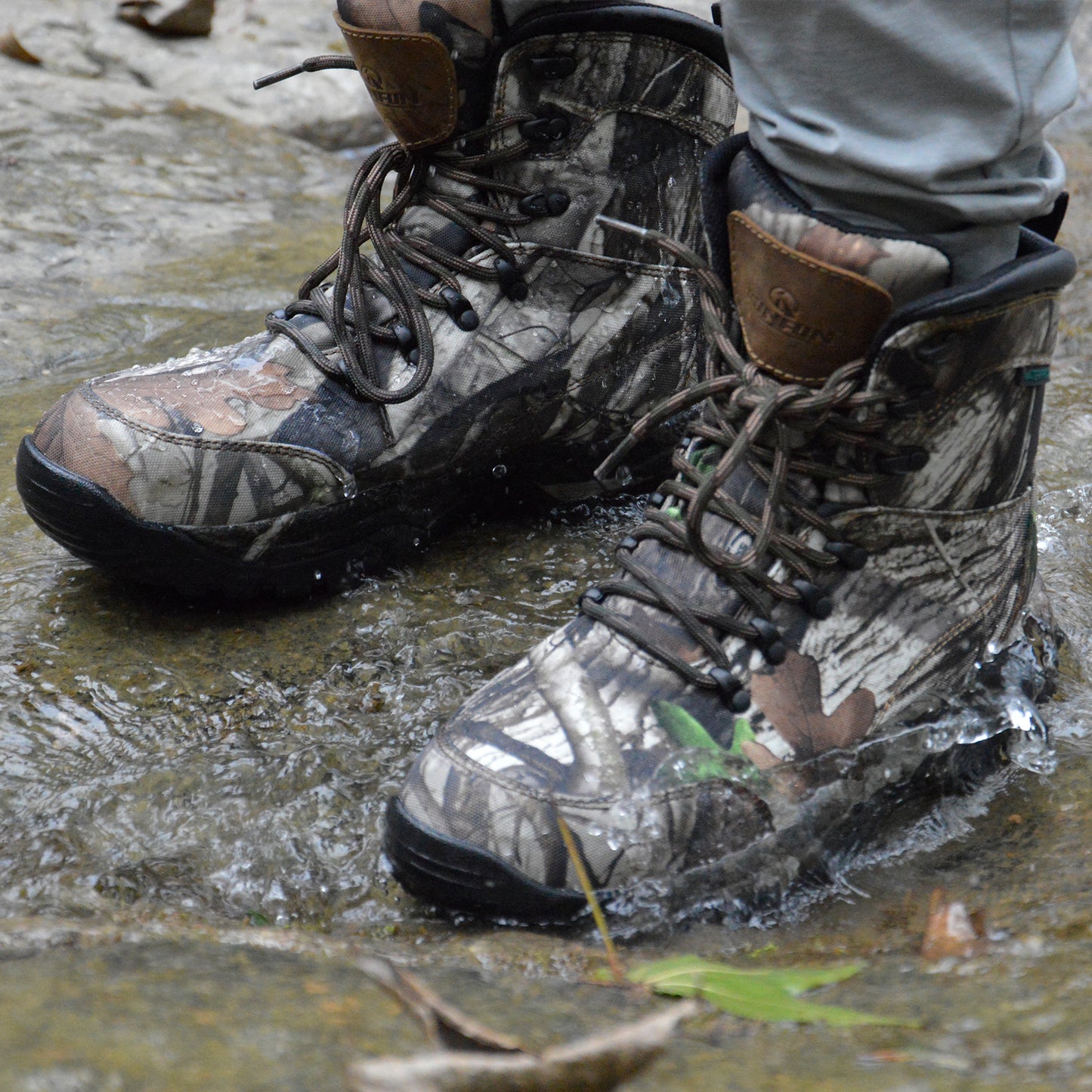 Men's 7" Waterproof Lightweight Camo Hunting Boots