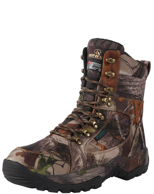 RUNFUN 8'' Hunter Mountaineer Boots Winter NEXT Camo Hunting Boots for Men RF001 - Runfun Footwear