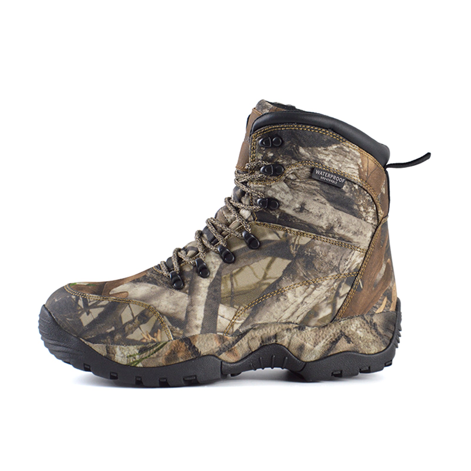 RUNFUN Men's 7" Waterproof Lightweight Hunting Boot Camo Boot RF204-7CG - Runfun Footwear Black