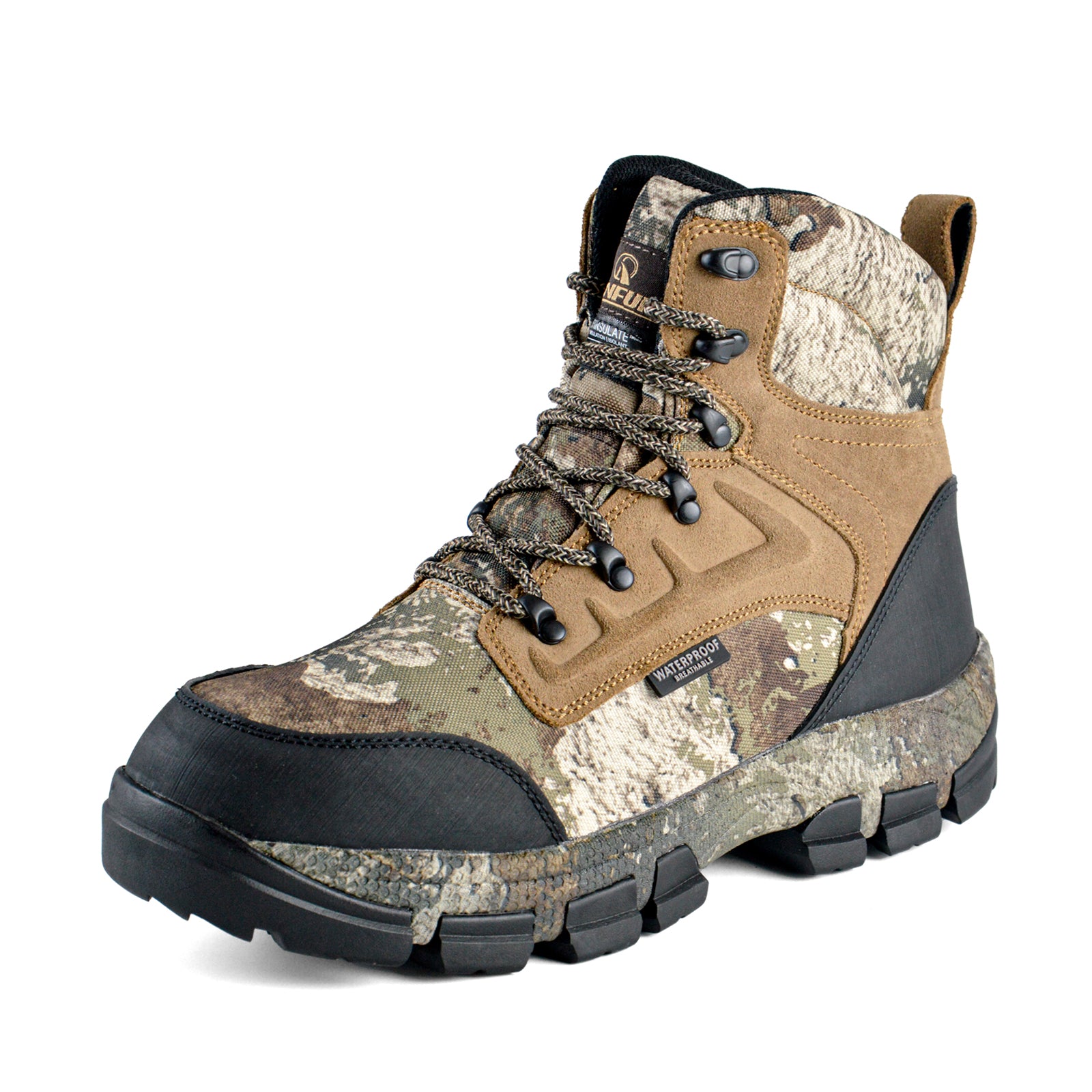 RUNFUN Men's 7" Hunting Shoes Lightweight Insulated Outdoor Boots RF2307-7CLP - Runfun Footwear