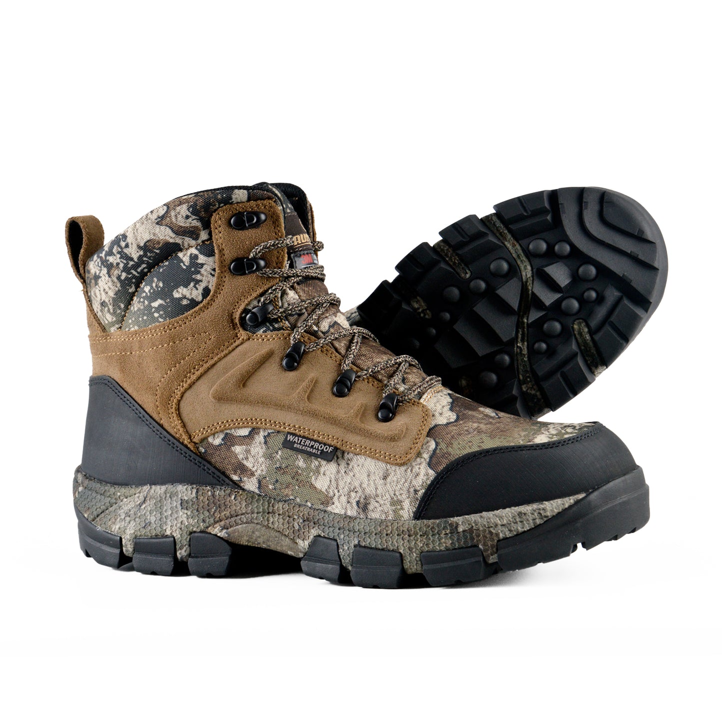 RUNFUN Men's 7" Hunting Shoes Lightweight Insulated Outdoor Boots RF2307-7CLP - Runfun Footwear