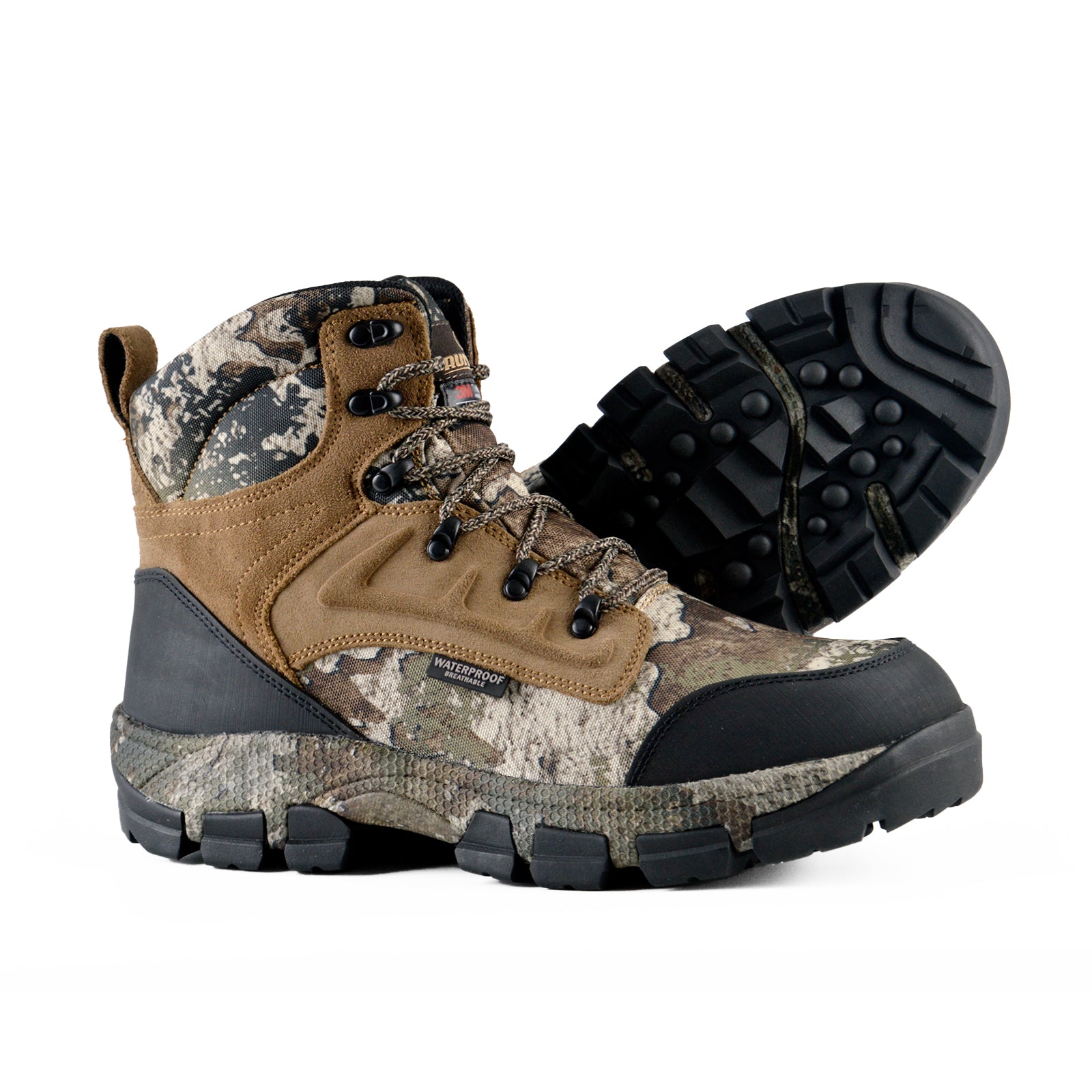 RUNFUN Men's 7" Hunting Shoes Lightweight Insulated Outdoor Boots RF2307-7CLP - Runfun Footwear